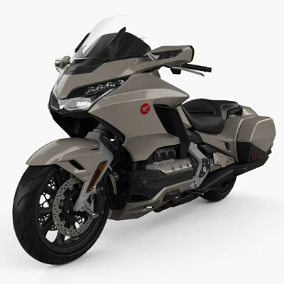 Modern Gray Motorcycle With Sleek Body Black Seat And Alloy Wheels 3d model
