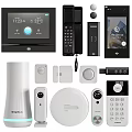 Smart Security Door With Intelligent Lock Access Control Sensors And Control Panel 3d model