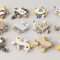 Sturdy Children's Table Various Designs With Colorful Chairs For Kids Playroom Furniture