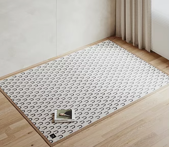 French Square Carpet 3d model