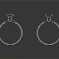 Modern Silver Diamond Rings With Shiny Band And Elegant Design For Daily Accessories