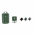 Stylish Modern Outdoor Lights Featuring Striped Patterns Portable Handles And Green Black Gray Colors