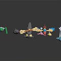 Colorful Fantasy Creature And Character Figures With Diverse Vibrant Designs