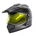 Black Off Road Helmet With Yellow Visor And Modern Design Elements 3d model
