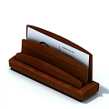 Practical Wooden Business Card Holder With Enterprise Logo Cards Inserted