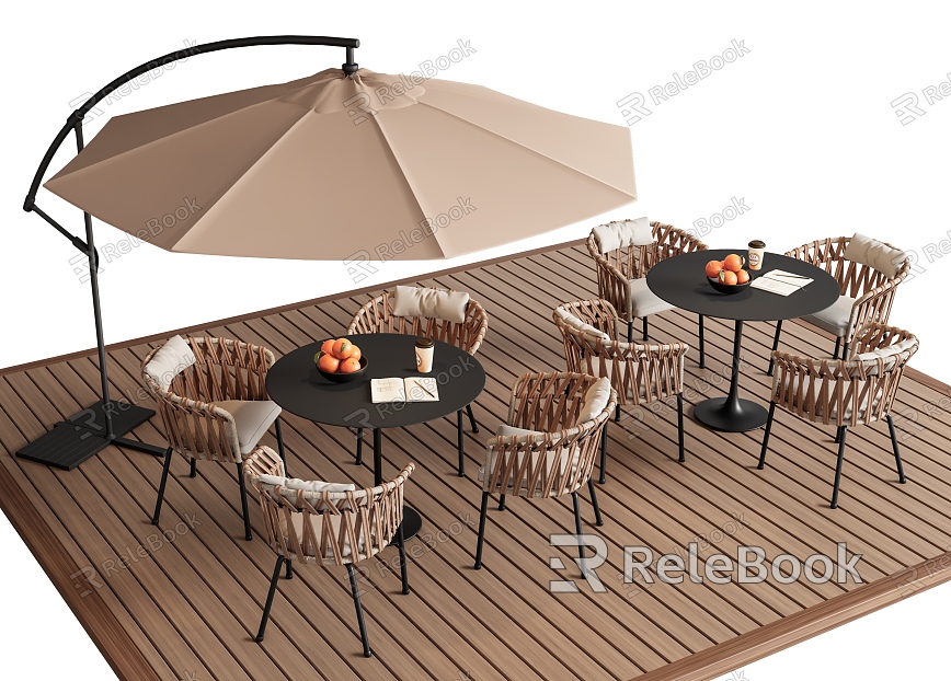 Modern Outdoor Table and Chair Outdoor Leisure Table and Chair Outside Table and Chair Rattan Outdoor Chair Sunshade model