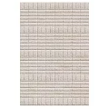 Neutral Tone Square Rug with Woven Grid Pattern for Modern Interiors