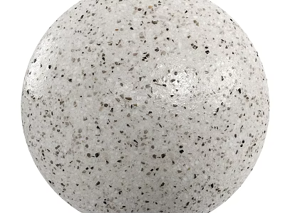 White Speckled Spherical Component Featuring Black And Brown Spots On Surface 3d model