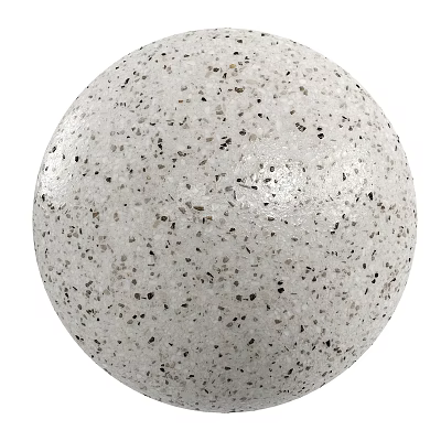 White Speckled Spherical Component Featuring Black And Brown Spots On Surface 3d model