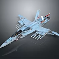 Gray Numbered 102 Space Fighter Jet With Payload For Aerospace Missions