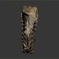 Natural Spiral Fossil Decorative Ornament With Brown Beige Texture For Home Decor