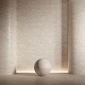 Light Beige Textured Wall And Sphere Decor In Minimal Space 3d model
