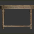 Oval Wooden Footstool With Carved Surface And Cross Legs Natural Wood Texture