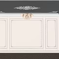 Elegant Ceiling Design With Decorative Molding And Chandelier In Interior Space 3d model