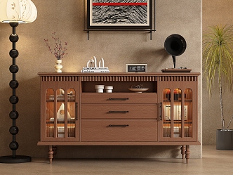 Middle Style Side Cabinet 3d model