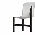 Modern White Dining Chairs With Black Legs For Sleek Contemporary Dining Space