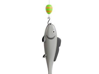 Modern Fishing Hook Cartoon Fishing 3d model