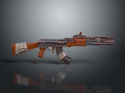 rifle semi-automatic rifle combat rifle battle rifle carbine war rifle attack rifle 3d model