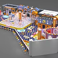 Colorful Kids Playground With Ball Pit Slides Climbing Structures And Soft Play Areas