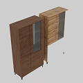 Modern Wooden Chest of Drawers with Geometric Pattern and Brown Light Wood White Finish