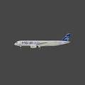 MC-21-310 Passenger Aircraft Exterior With White Body And Blue Livery