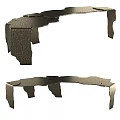 Modern Metal Stool With Curved Design And Unique Leg Structure For Contemporary Spaces