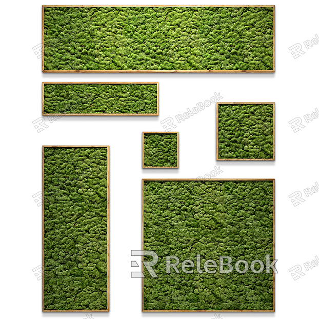 Modern green plant wall plant background wall model