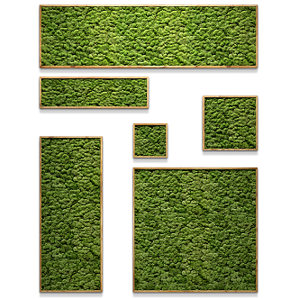 Modern green plant wall plant background wall 3d model