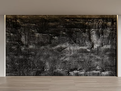Artistic Textured Dark Bed Accent Wall For Bedroom 3d model