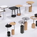Modern Side Tables With Various Designs Different Colors And Material Options 3d model