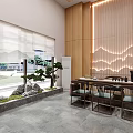 Specialty Store Interior With Wooden Counter And Shelves Displaying Various Products
