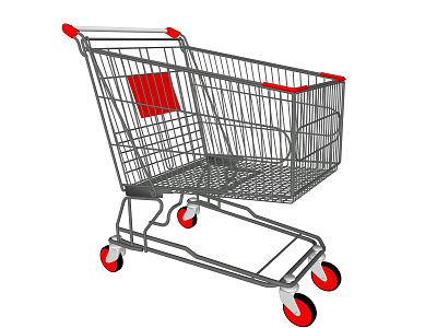 Modern Shopping Cart 3d model