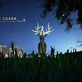 Reptile Habitat In Chenxi Jiaoshan Ecological Base With Night Grassland And Stars