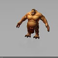 Muscular Fantasy Creature Character With Clawed Feet And Bulging Muscles