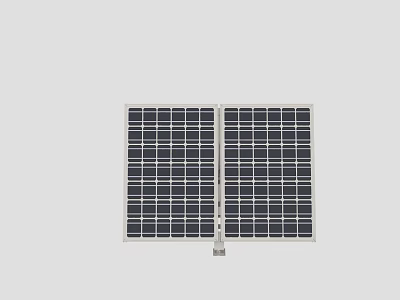 High Efficiency Industrial Solar Panels with Dual Panel Design and Mounting Bracket 3d model