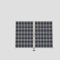 High Efficiency Industrial Solar Panels with Dual Panel Design and Mounting Bracket