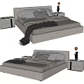 Modern Double Bed 3d model