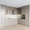 Modern Kitchen Interior Design With Sleek Cabinets Marble Countertop Built In Oven And Lighting