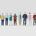 Multiplayer Crowd Character Combination Multiplayer Combination Character Human Model Dummy Low Poly Character Professional Male Human 3d model