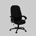 Black Leather Office Desk Chair Set with Swivel Base Adjustable Armrests and Ergonomic Design