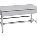 Simple Modern Brown Wooden Desk Featuring Single Drawer And Sturdy Legs