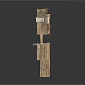 Industrial Scaffolding Equipment With Metal Frames Multi Level Platforms Wooden Planks And Sturdy Structure