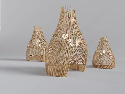 Outdoor Chairs Handwoven Rattan Unique Hut shaped Openwork Garden Patio Furniture 3d model