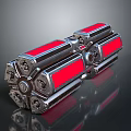 Booster sci-fi switch flame booster aircraft engine switch electronic switch power switch 3d model
