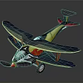 Colorful Biplane Model With Aerospace Design For Space Education