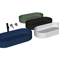 Modern Above Counter Washbasins in Multiple Colors with Matching Faucets and Contemporary Design