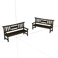 Simple Wooden Bench Design With Backrest And Armrest For Home Decoration