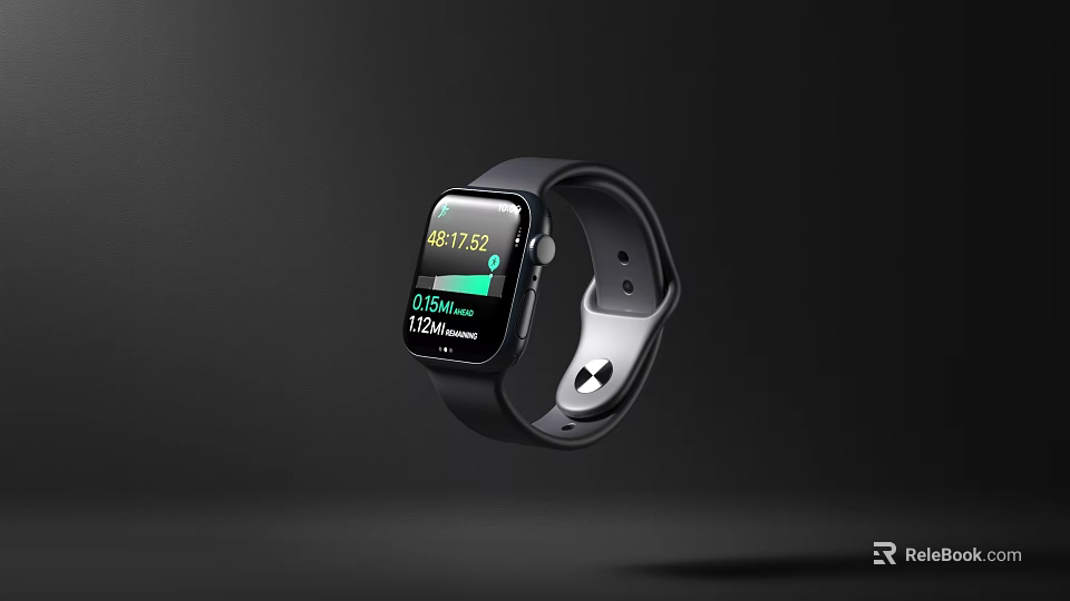 Smart Watch With Digital Display Heart Rate Monitor And Step Counter 3d model 
