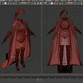 Christmas Themed Clothing Set With Santa Hat Red Cape Golden Decorations And Boots
