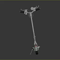 Modern Silver Electric Scooter With Striped Deck And Dual Wheels Design